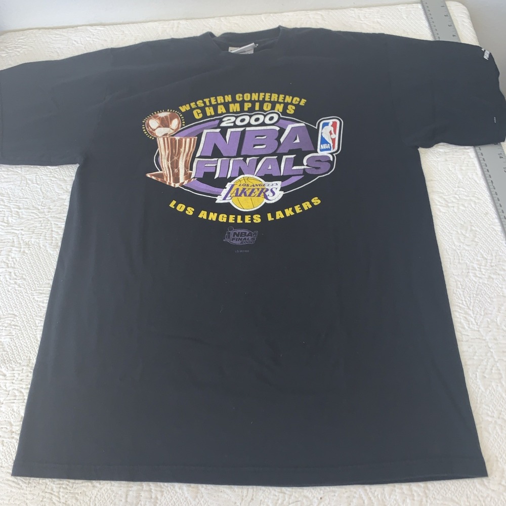 Puma T Shirt Mens Medium Black Los Angeles Lakers 2000 NBA Finals Basketball